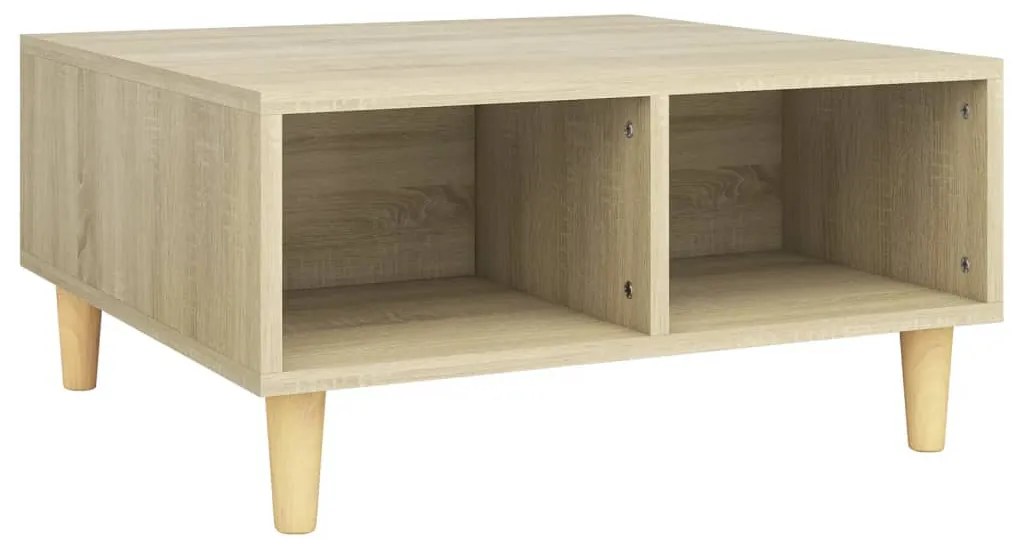 805980 vidaXL Кафе маса, дъб сонома, 60x60x30 см, инженерно дърво