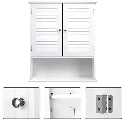 Висящ шкаф за баня от MDF 60 x 70 x 20 cm