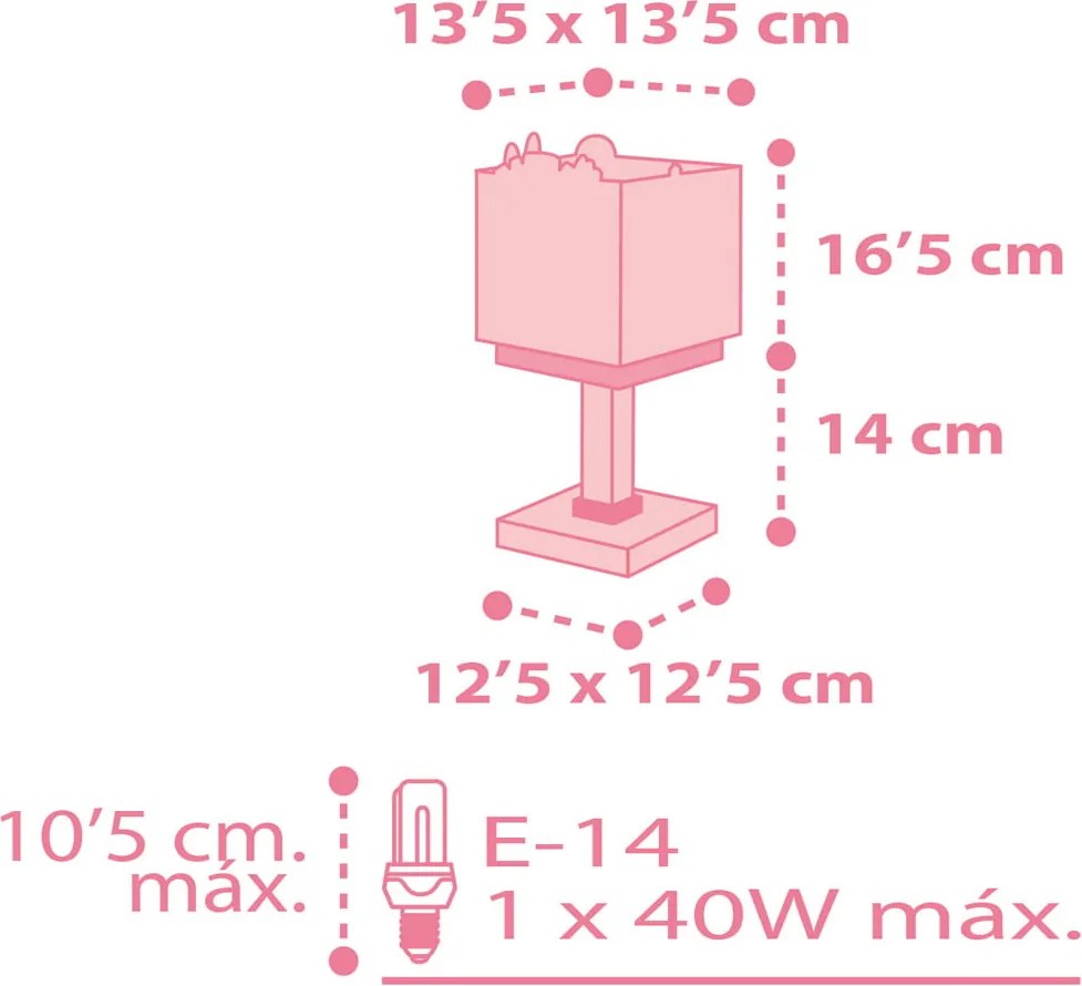Лампа за четене Ango Baby Jungle-Pink