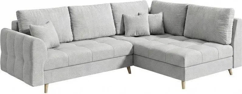 Сив ъглов диван (десен ъгъл) Ariella - Ropez