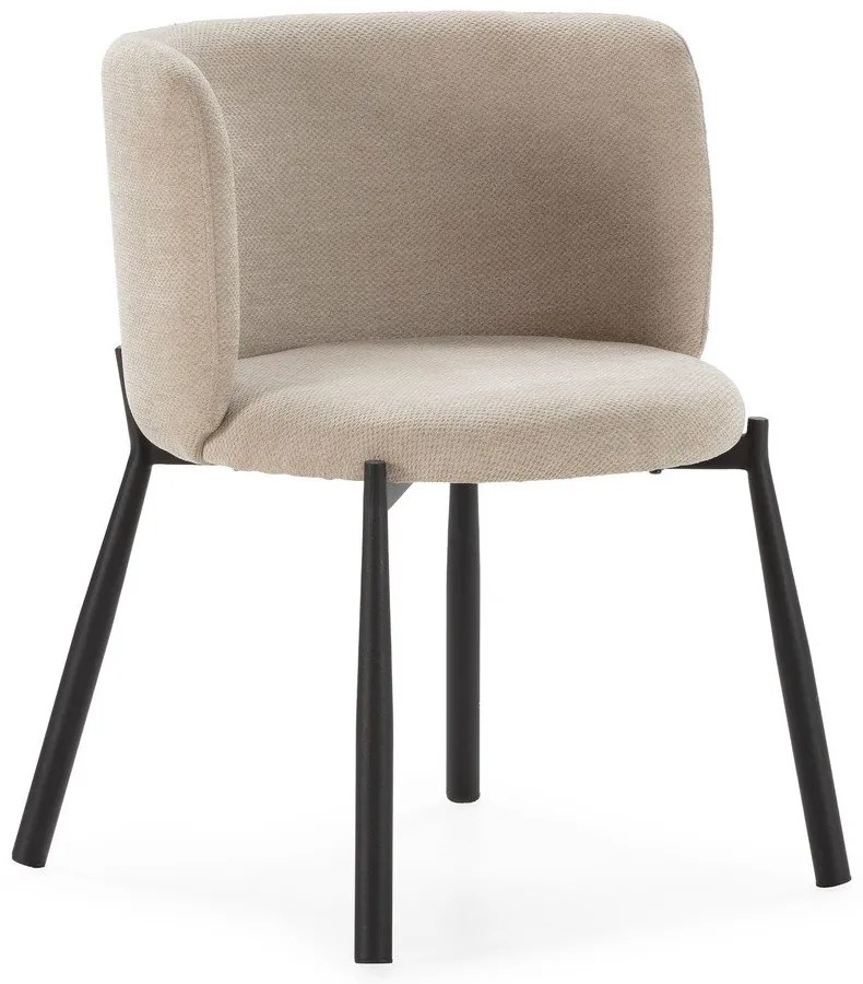 Бежови тапицирани трапезни столове в комплект 2 бр. Ginny – MOME