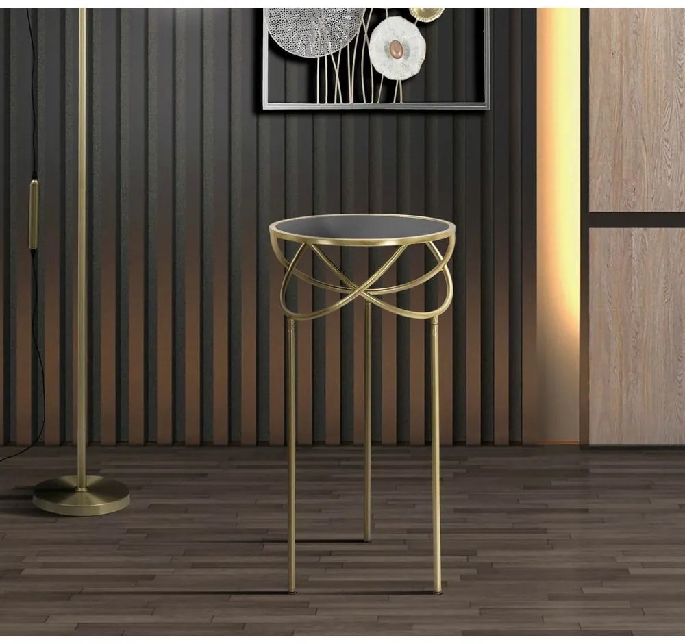 Кръгла масичка за кафе със стъклен плот ø 40 cm Ring - Mauro Ferretti