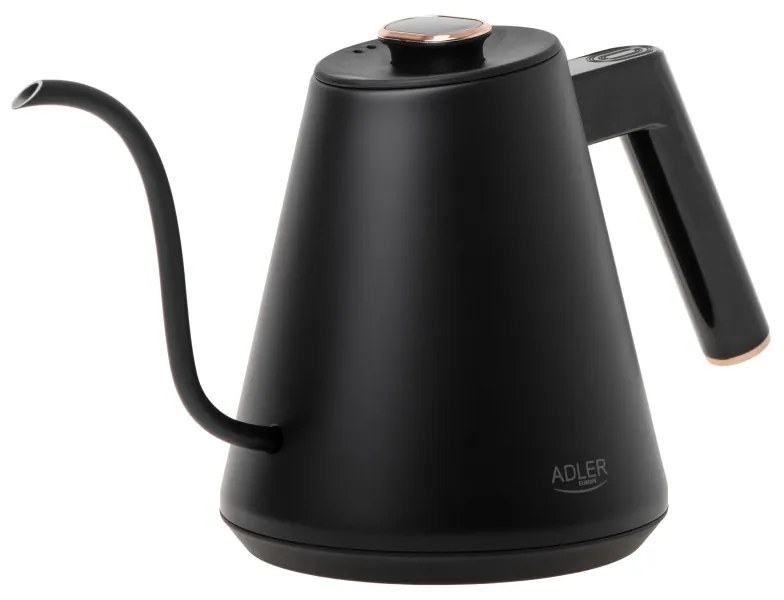 Електрическа кана Adler AD 1349, 1100W, 1 л, 40-100 C, Поддържане на топлината, LED дисплей, Черен