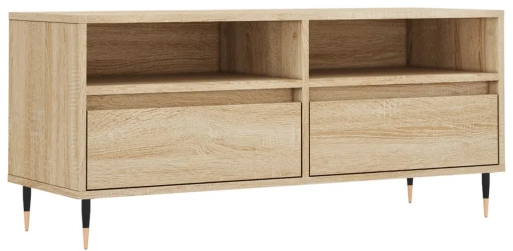 831231 vidaXL ТВ шкаф, сонома дъб, 100x34,5x44,5 см, инженерно дърво