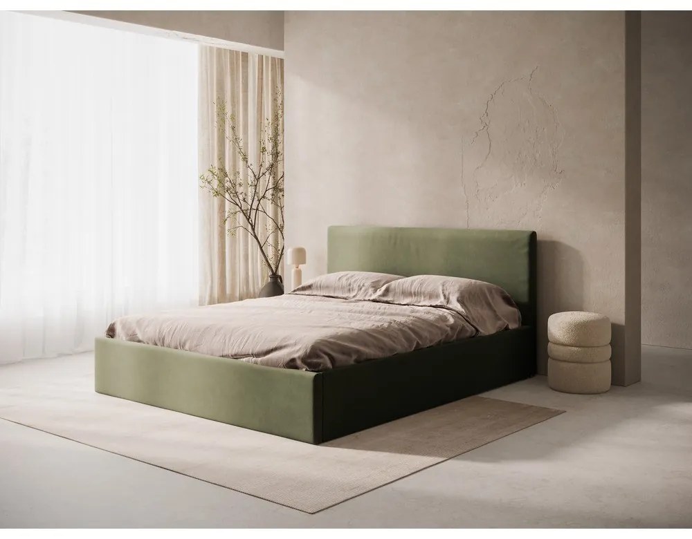 Зелена тапицирана табла за легло 150,5x100 cm Remo – Micadoni