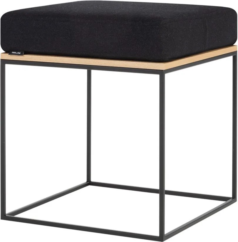 Черен тапициран стол Feo – noo.ma