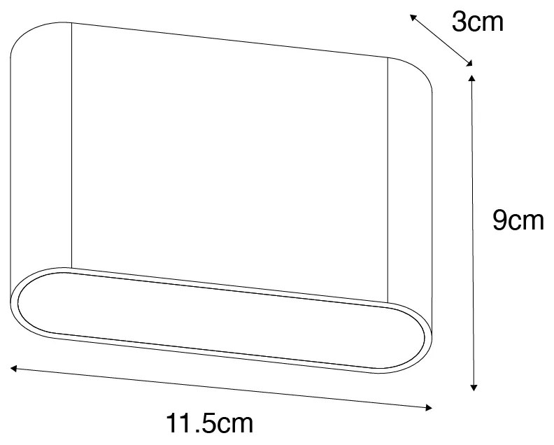 Модерен външен стенен аплик ръждяво кафяв 11,5 см с LED IP65 - Batt