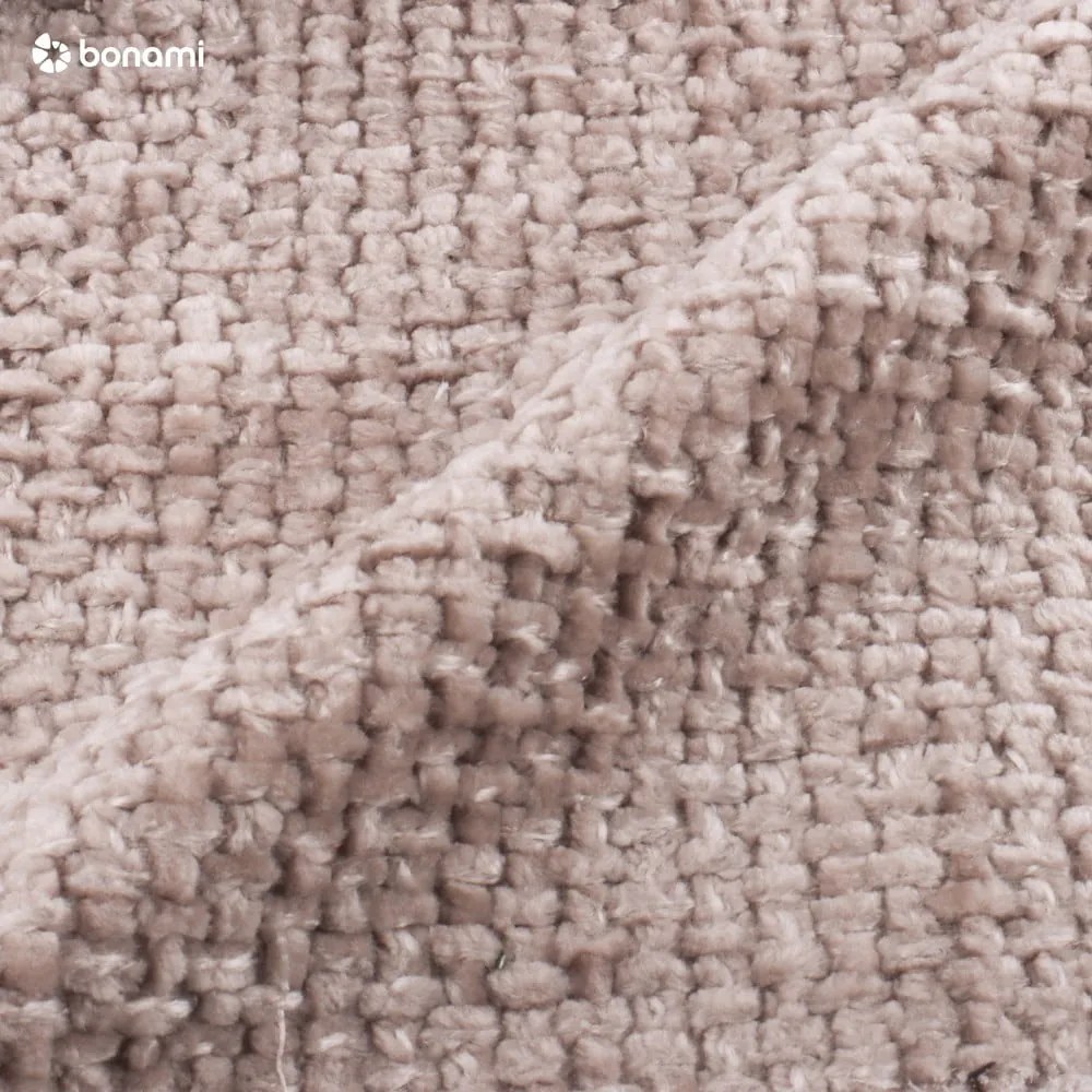 Бежово двойно тапицирано легло с място за съхранение с включена подматрачна рамка 160x200 cm Miley – Micadoni