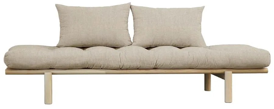 Бежов ленен диван 200 cm Pace - Karup Design