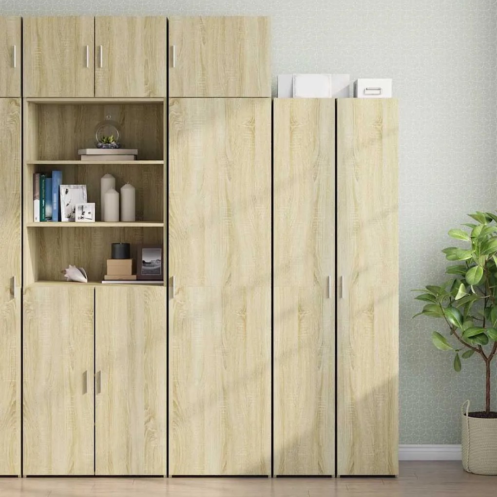 3281303 vidaXL Тесен шкаф, сонома дъб, 50x42,5x225 см, инженерно дърво