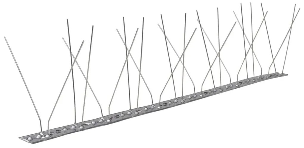4-редови иноксови шипове срещу птици и гълъби, 6 бр, 3 м