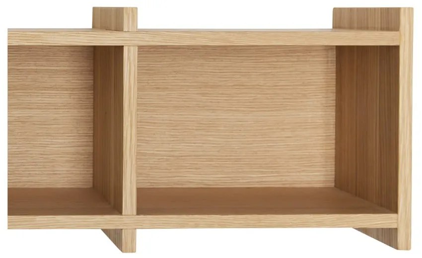 На няколко нива стенен рафт от декор от дъб в естествен цвят 80 cm Focal – Hübsch