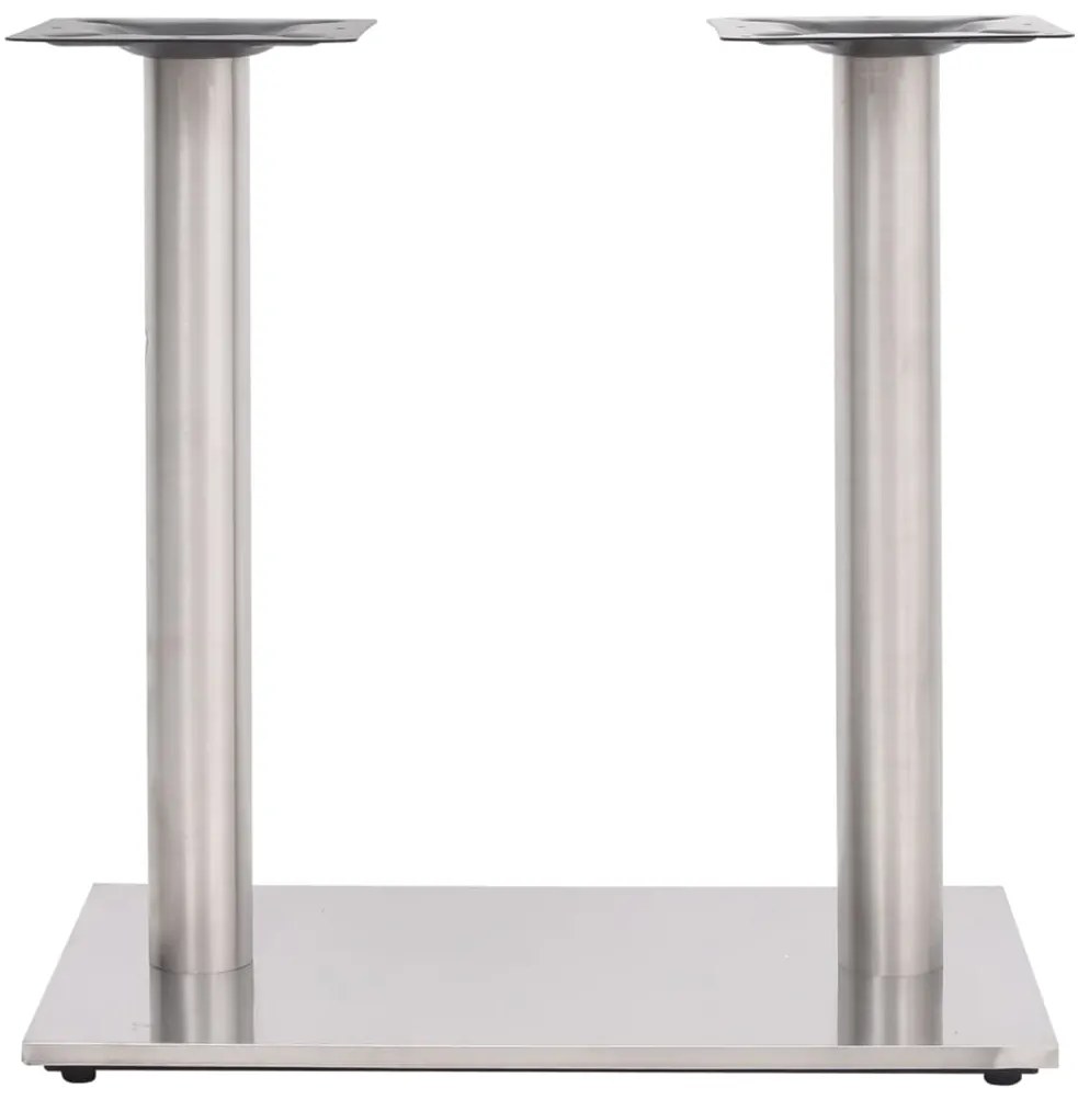 325441 vidaXL Крак за бистро маса, сребрист, 70x40x72 см, неръждаема стомана