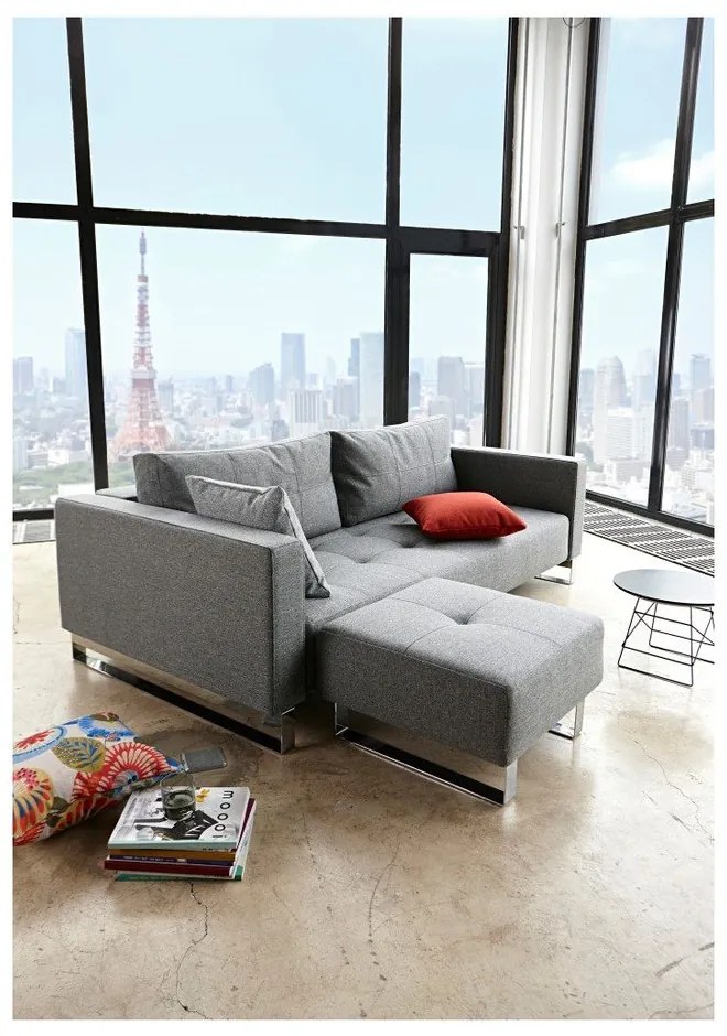 Разтегателен диван, 115 x 230 cm Cassius Twist Charcoal - Innovation