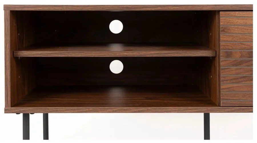 Кафява маса за телевизор от декор от орех 120x50x40 cm Stripes – White Label