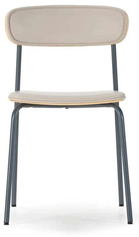 Бежови тапицирани трапезни столове в комплект за подреждане 2 бр. Saula – Marckeric