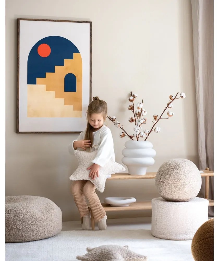 Кремав детски пуф от букле – Wigiwama