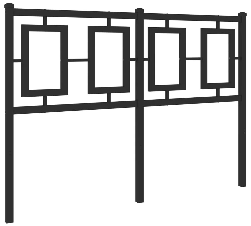 374272 vidaXL Метална табла за глава, черна, 120 см