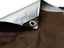 Брезент сребърно - кафяв 8х12 м 210 г/м2