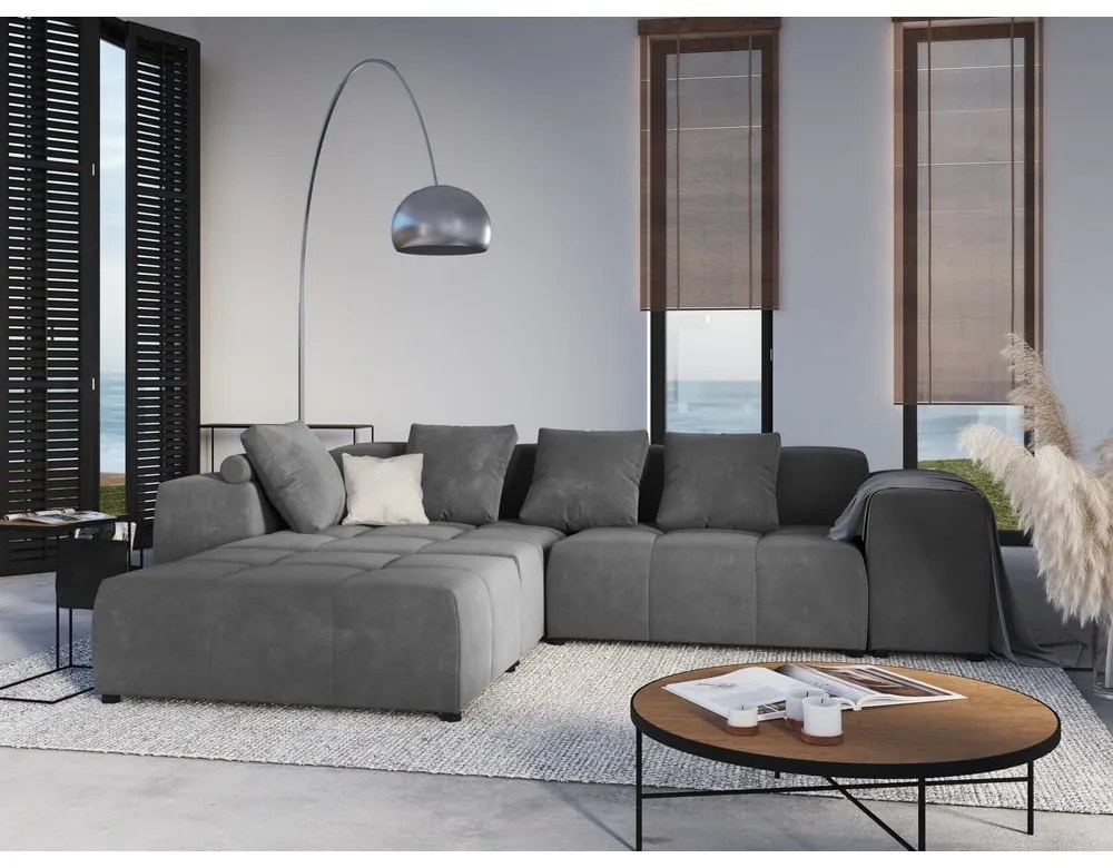 Сива кадифена възглавница за модулен диван Rome Velvet - Cosmopolitan Design