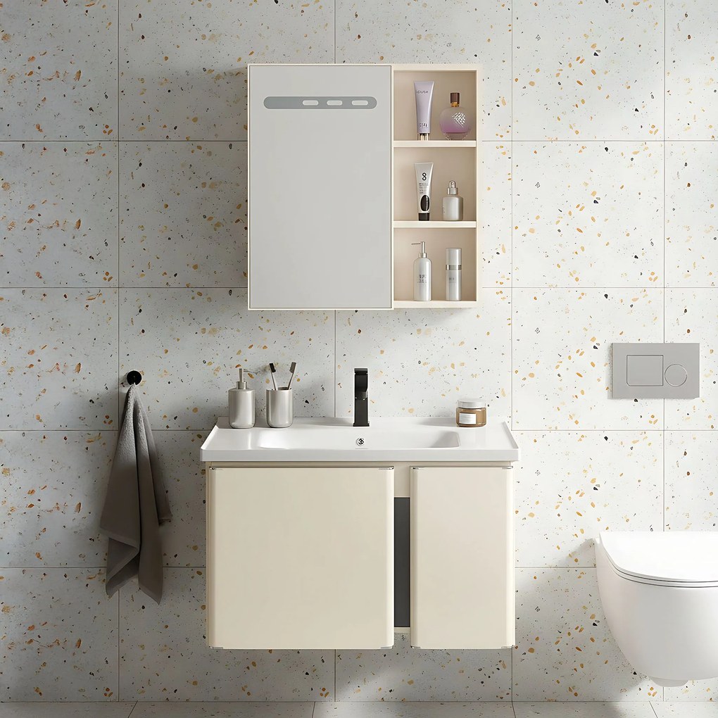 Комплект мебели за баня с мивка Tula 60cm Beige