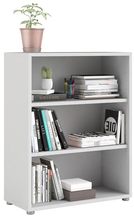 Бял модулен шкаф за книги 89x113 cm Prima - Tvilum