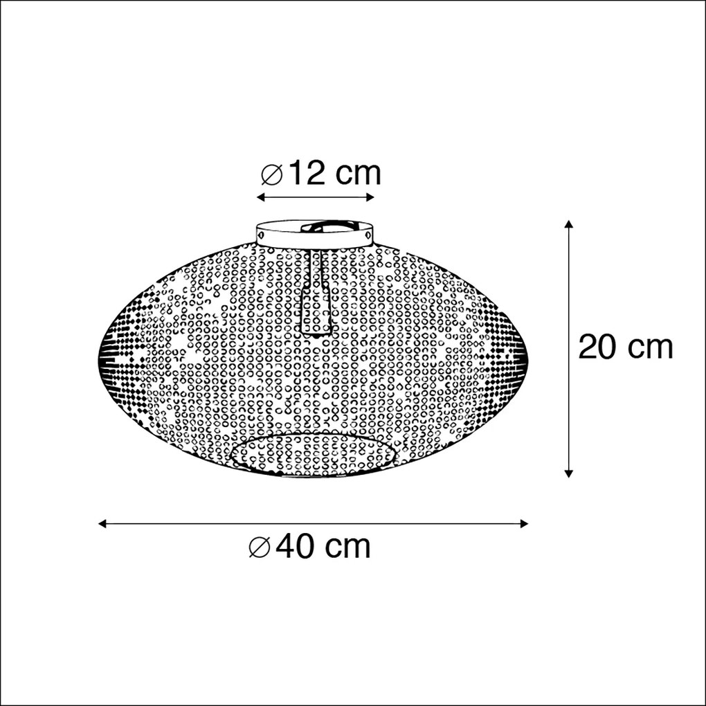 Смарт плафон черна със злато 40 см вкл. Wifi G95 - Radiance