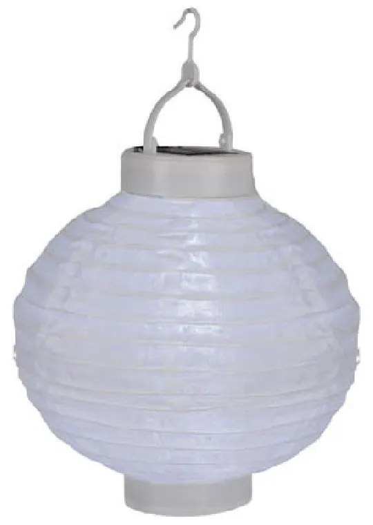 Бял външен слънчев LED фенер , ø 20 cm - Star Trading