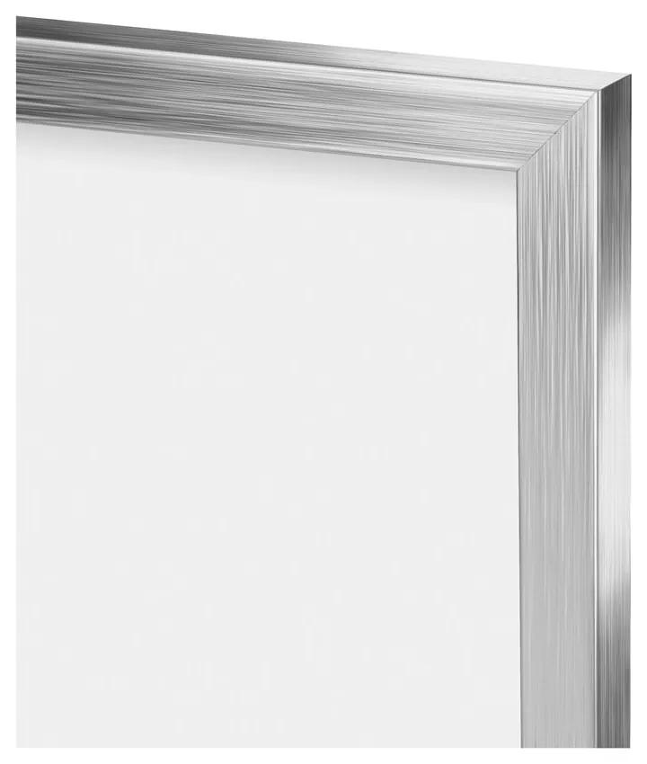 Пластмасова рамка за стена в сребристо 50x20 cm