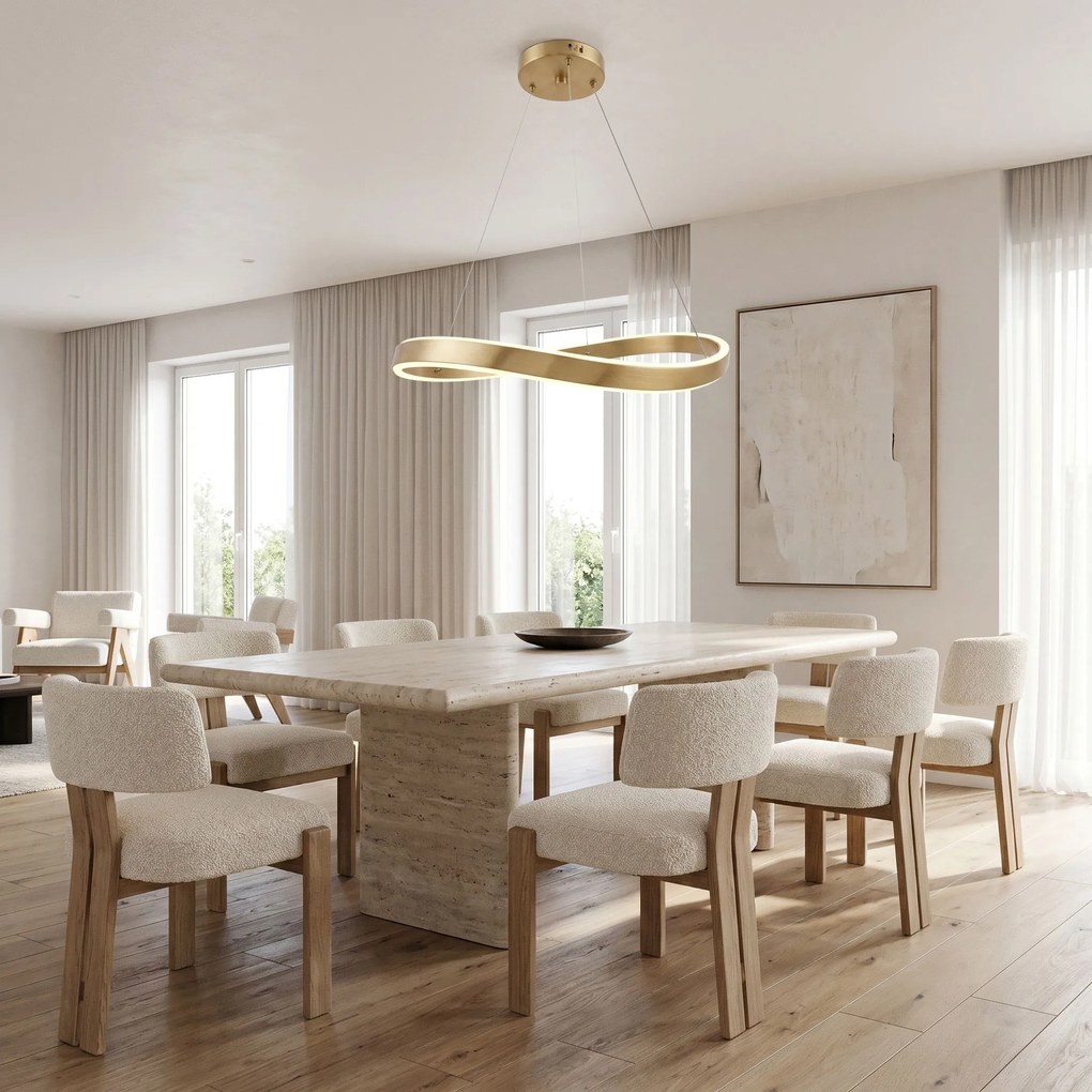 ВИСЯЩА ТАВАННА ЛАМПА SWE069-CP 80cm BRUSH GOLD