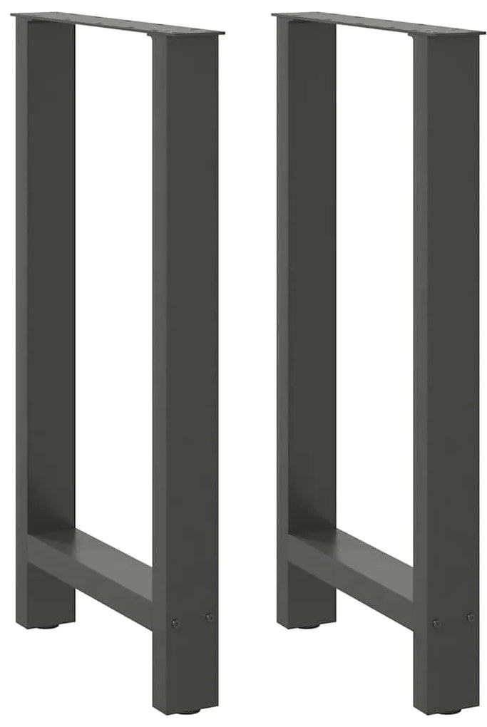 4013326 vidaXL Крака за бар маса, антрацит, 2 бр., 40 x (90-91) см, стомана