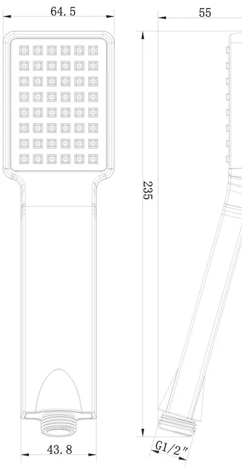 Матово черна пластмасова душ глава – Sapho