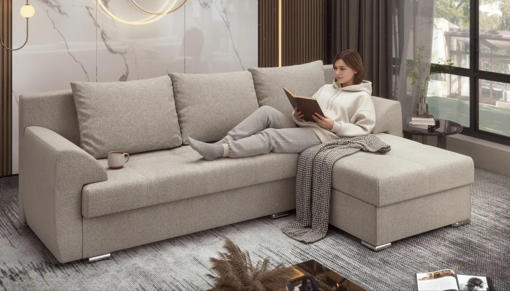 Разтегателен ъглов диван Интерио