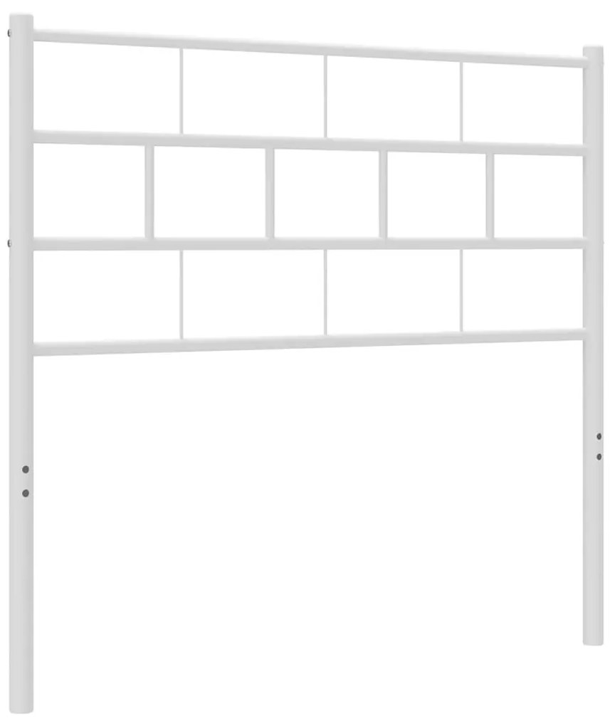 355734 vidaXL Метална табла за глава, бяла, 75 см