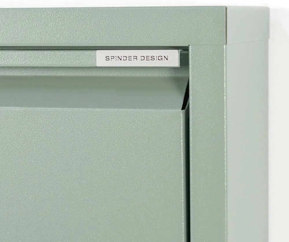 Сиво-зелена метална накланяща се стойка за обувки 75x37,5x12,5 cm Billy – Spinder Design