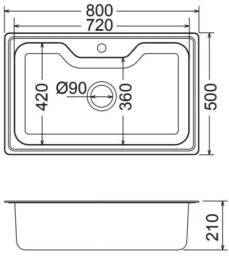 Мивка Fortinox Arena 22080-Текстурирана