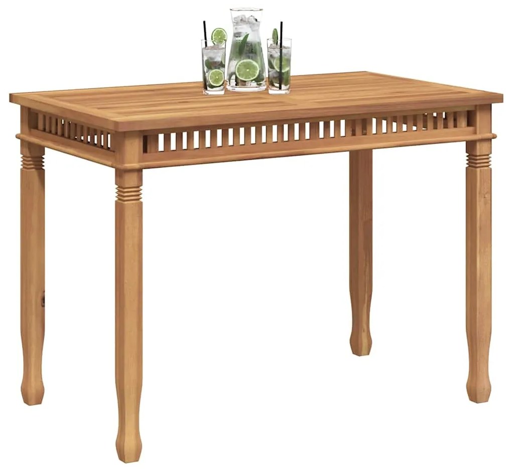 49385 vidaXL Градинска трапезна маса, 110x65x80 cм, тиково дърво масив