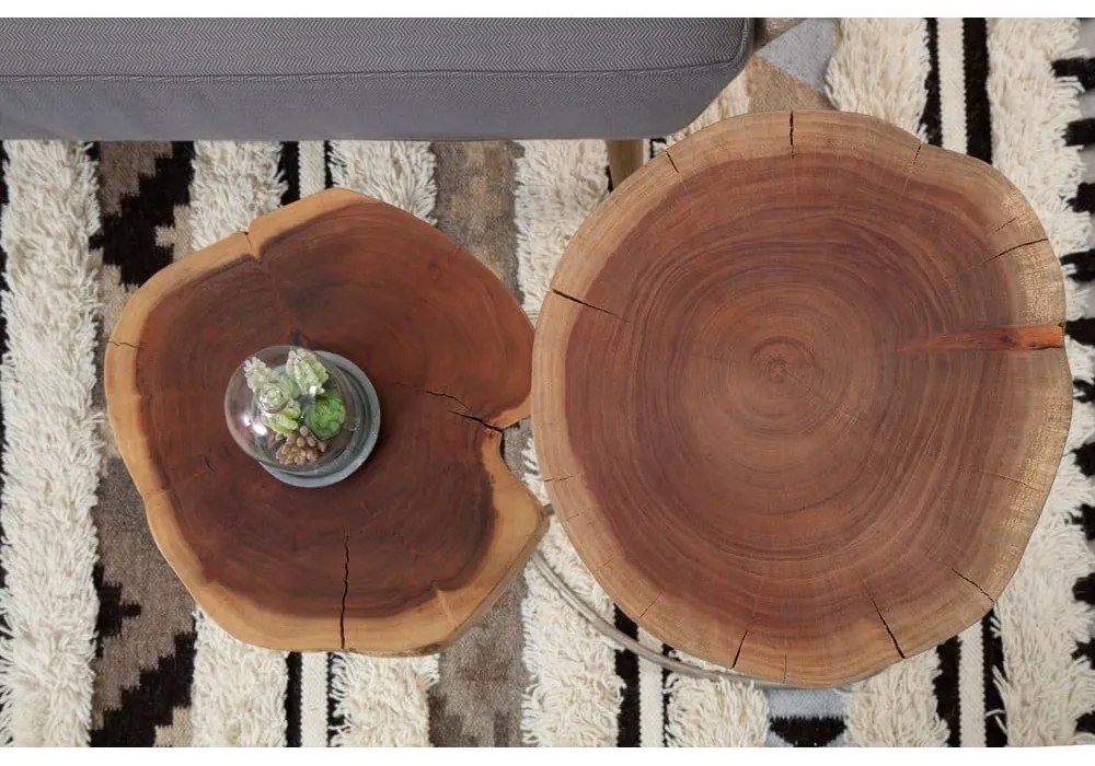 Сгъваема маса с акациев плот 46x48 cm Nandri - Premier Housewares