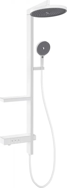 Mexen Dizzy комплект за душ за вграждане с дъждовалка и смесител, бял - 78104-20