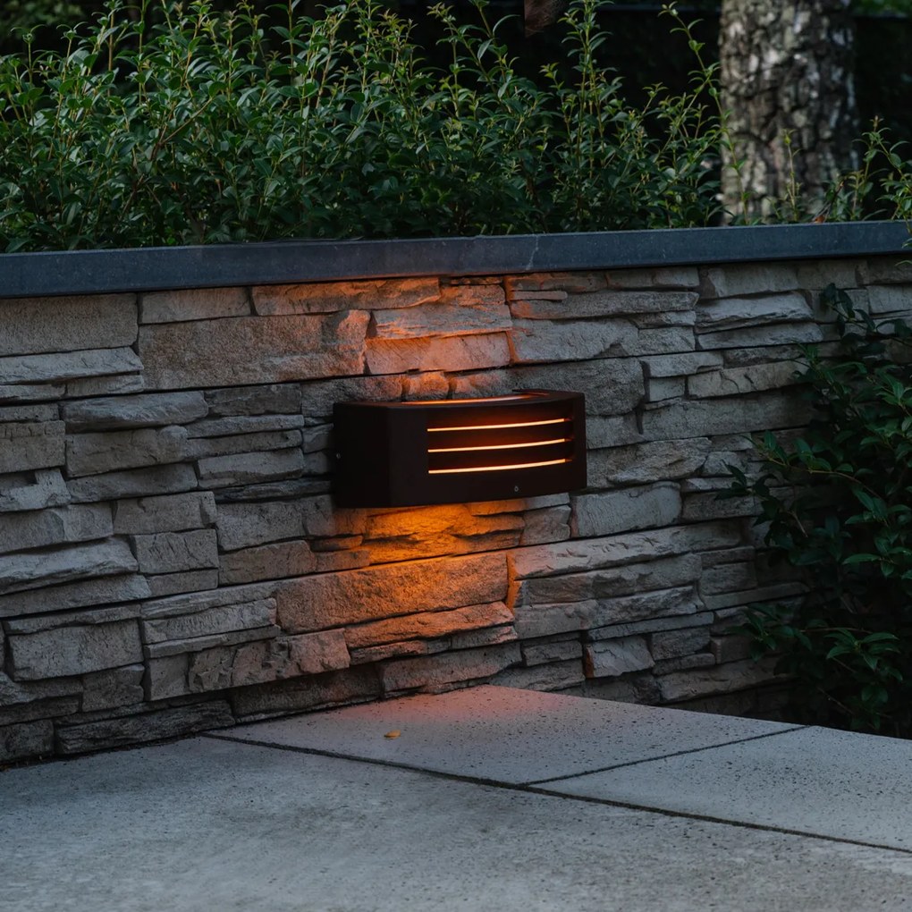 Модерен стенен аплик ръждиво кафяв IP44 - Hurricane 1