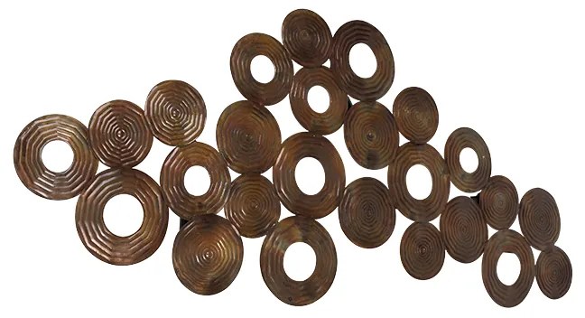 Арт Деко стенна лампа мед 138 см - Circles