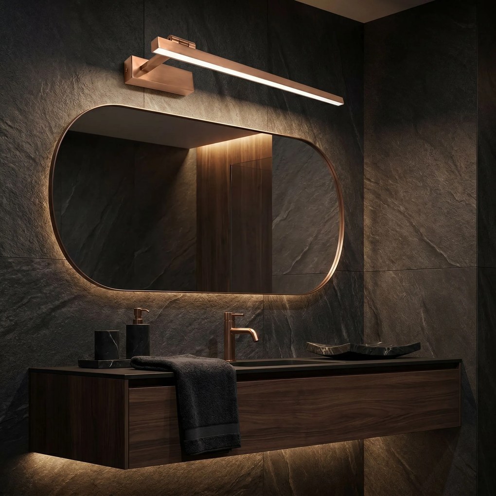 LED аплик за баня SWE038-1W 60cm BRUSH COPPER