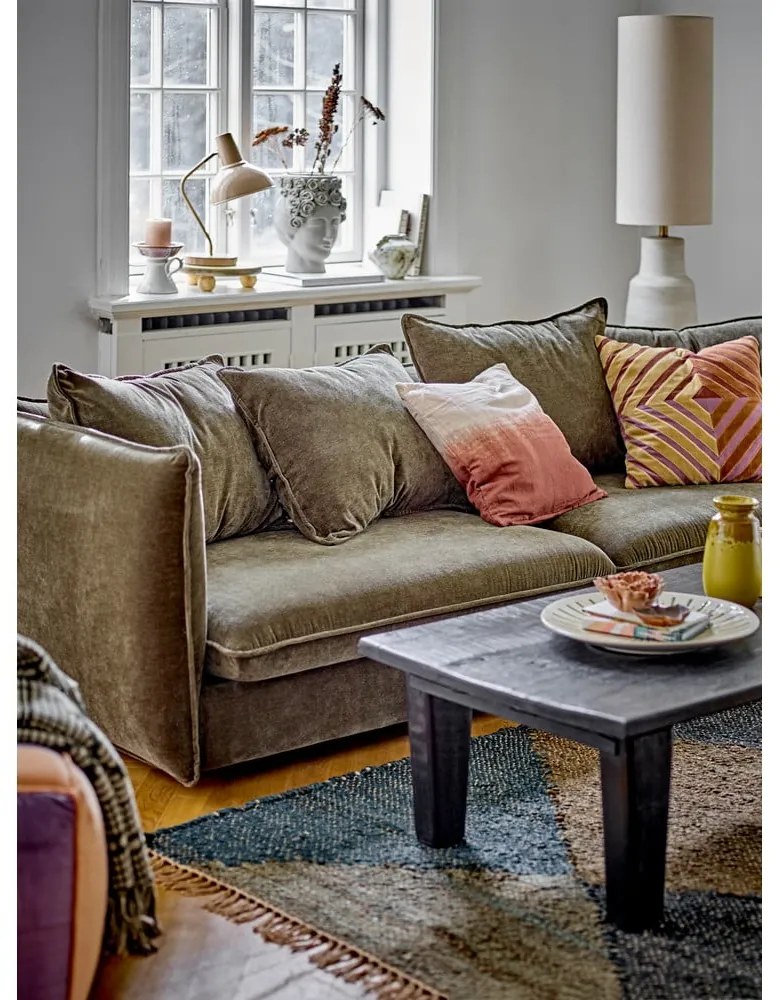 Кремава подова лампа с текстилен абажур (височина 113 cm) Linetta - Bloomingville