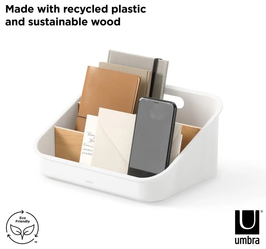 Бял пластмасов органайзер за баня за козметика Bellwood - Umbra