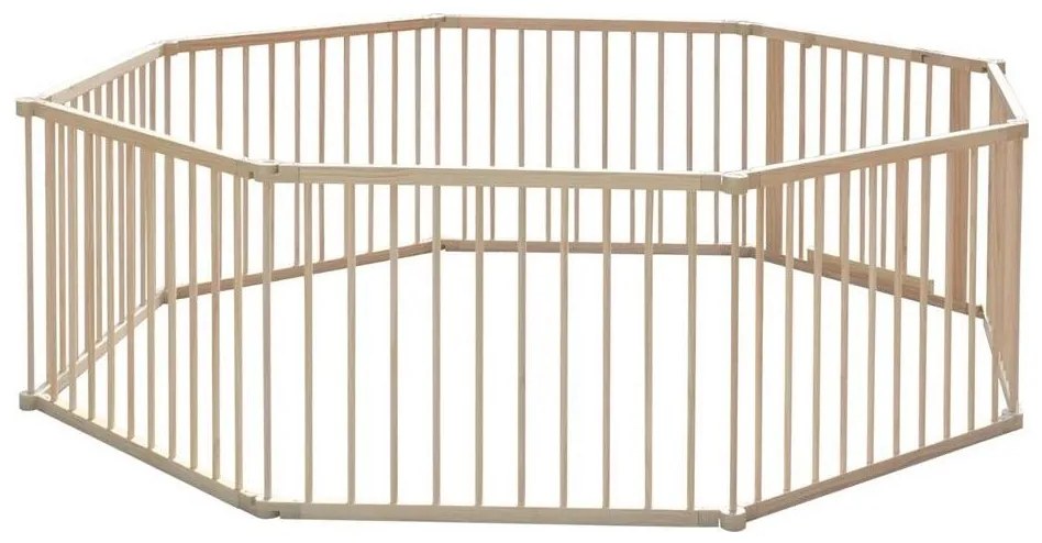 2Kids Toys - Детски дървен манеж XXL 210x210 cm бежов