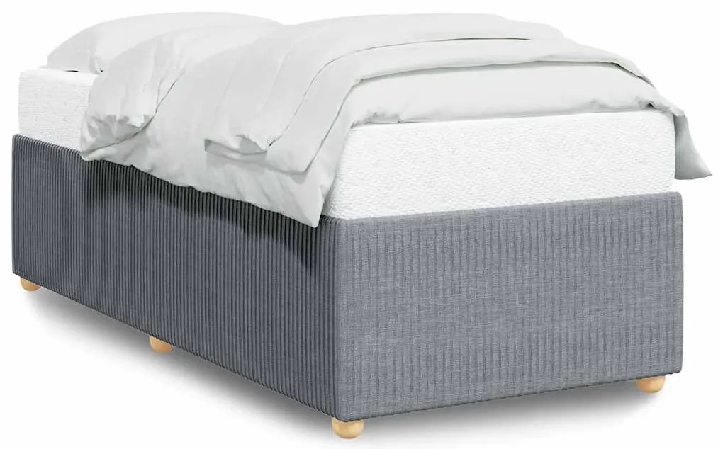 3284893 vidaXL Рамка за легло без матрак, светлосива, 80x200 см, плат