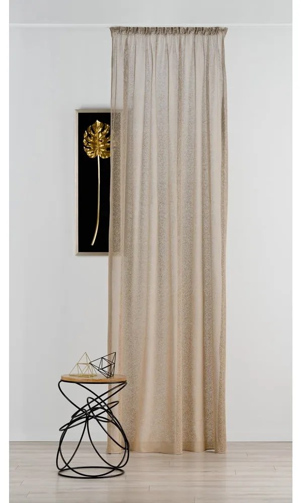 Завеса в бежово-златисто 140x245 cm Carmine - Mendola Fabrics