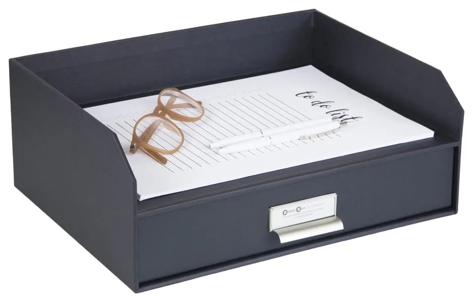 Картонен органайзер за докумнети с чекмедже Walter – Bigso Box of Sweden