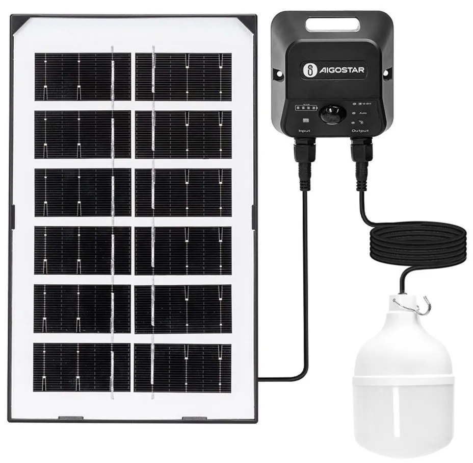 Aigostar - LED Соларен полилей със сензор LED/35W/12V 3000 mAh 6500K Ø 10 см