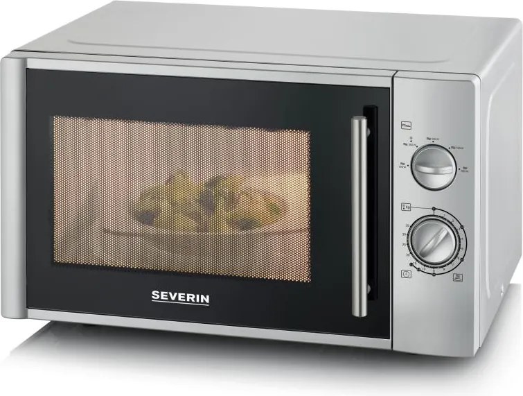 Severin MW 7772 - Микровълнова фурна 900W/230V 28 л неръждаема стомана/черна